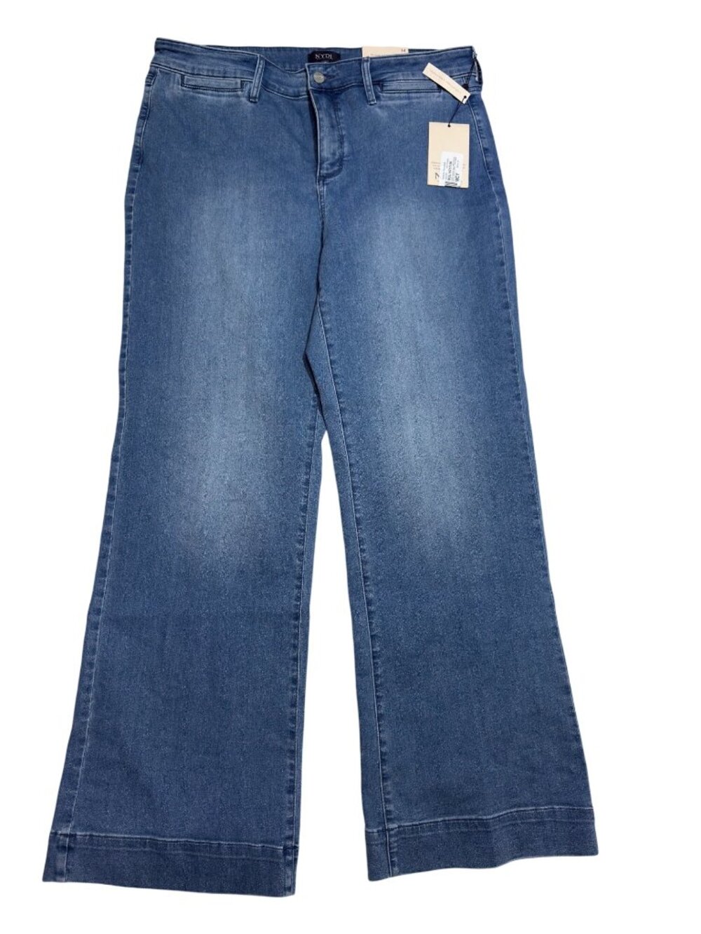 NWT NYDJ Teresa Everly Light Wash Trouser Jeans Lift Tuck Size 14 MSRP $119